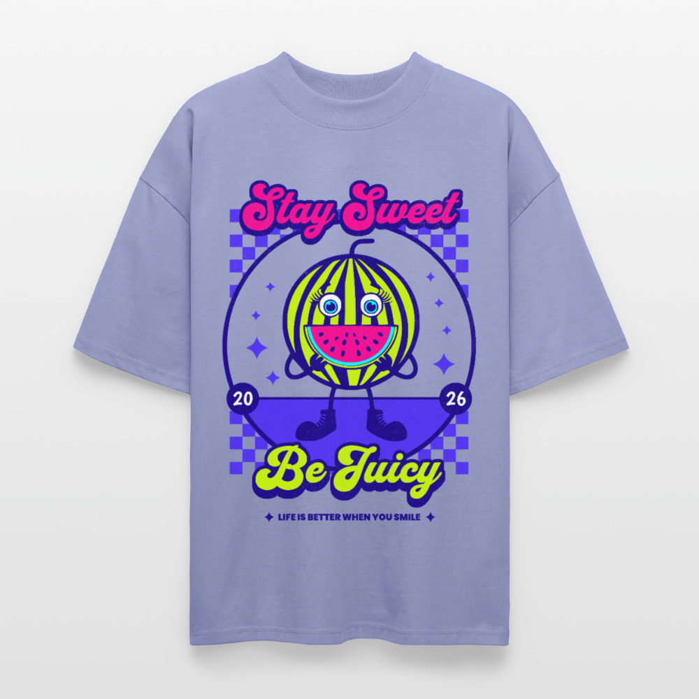 Stay Sweet Design – Oversized Unisex Bio T-Shirt - Violett