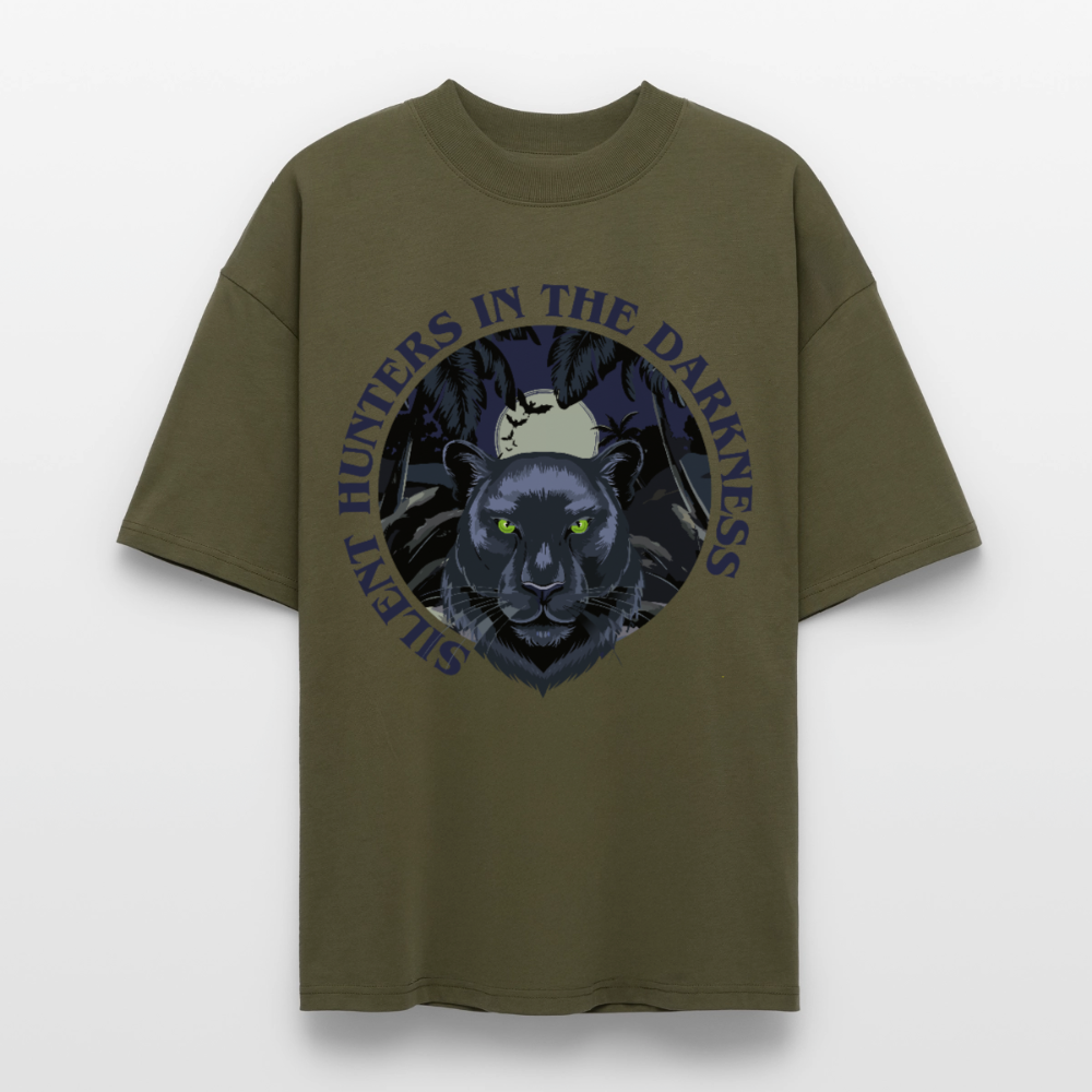 Silent Hunter Design – Oversized Unisex Bio T-Shirt - Khaki