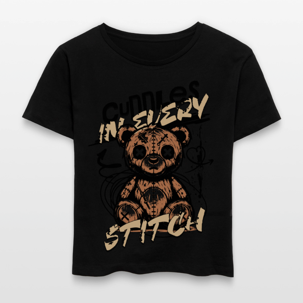 Bear Design – Rundhals Frauen Bio-T-Shirt - Schwarz