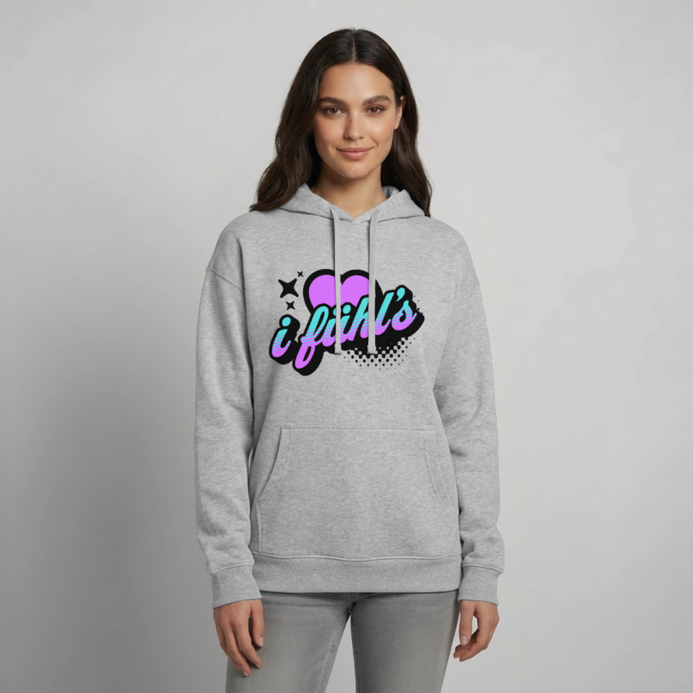 i fühl‘s Design – Oversized Unisex Hoodie - Grau meliert