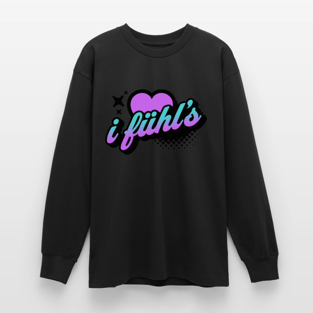 i fühl‘s Design – Oversized Langarmshirt - Schwarz