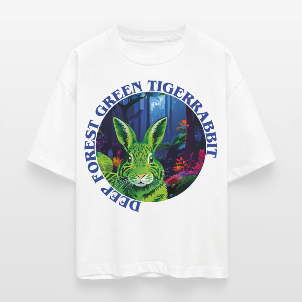 Tiger Rabbit Design – Frauen Boxy Bio-T-Shirt - Weiß