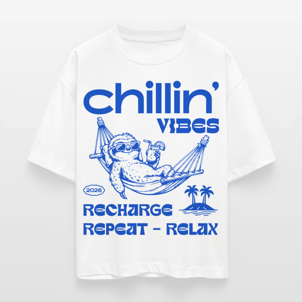 Chillin Vibes Design – Frauen Boxy Bio-T-Shirt - Weiß