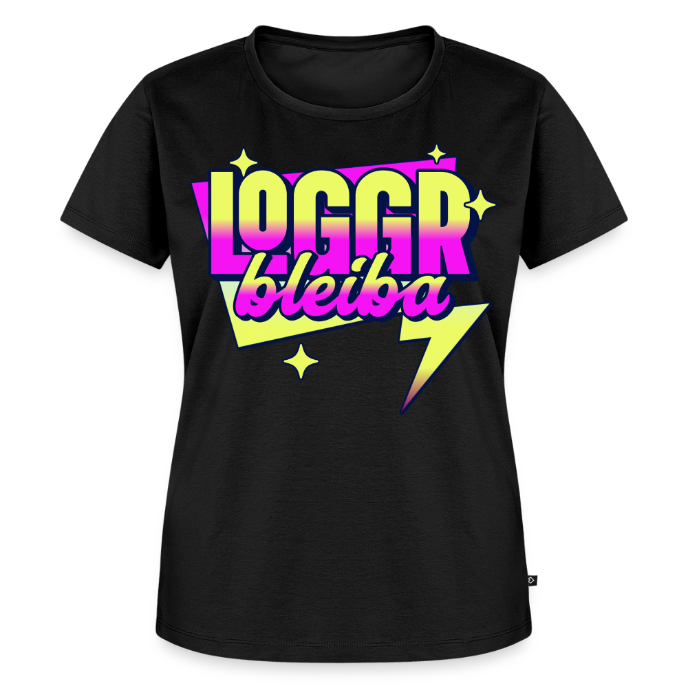 Logo bleibt Design – Frauen Premium T-Shirt - Schwarz