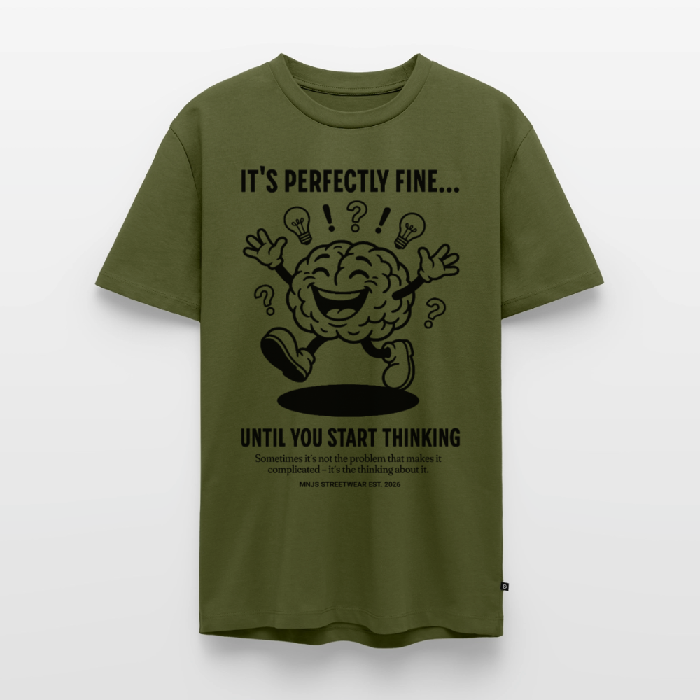 Brain Design – Männer Premium T-Shirt - Khaki