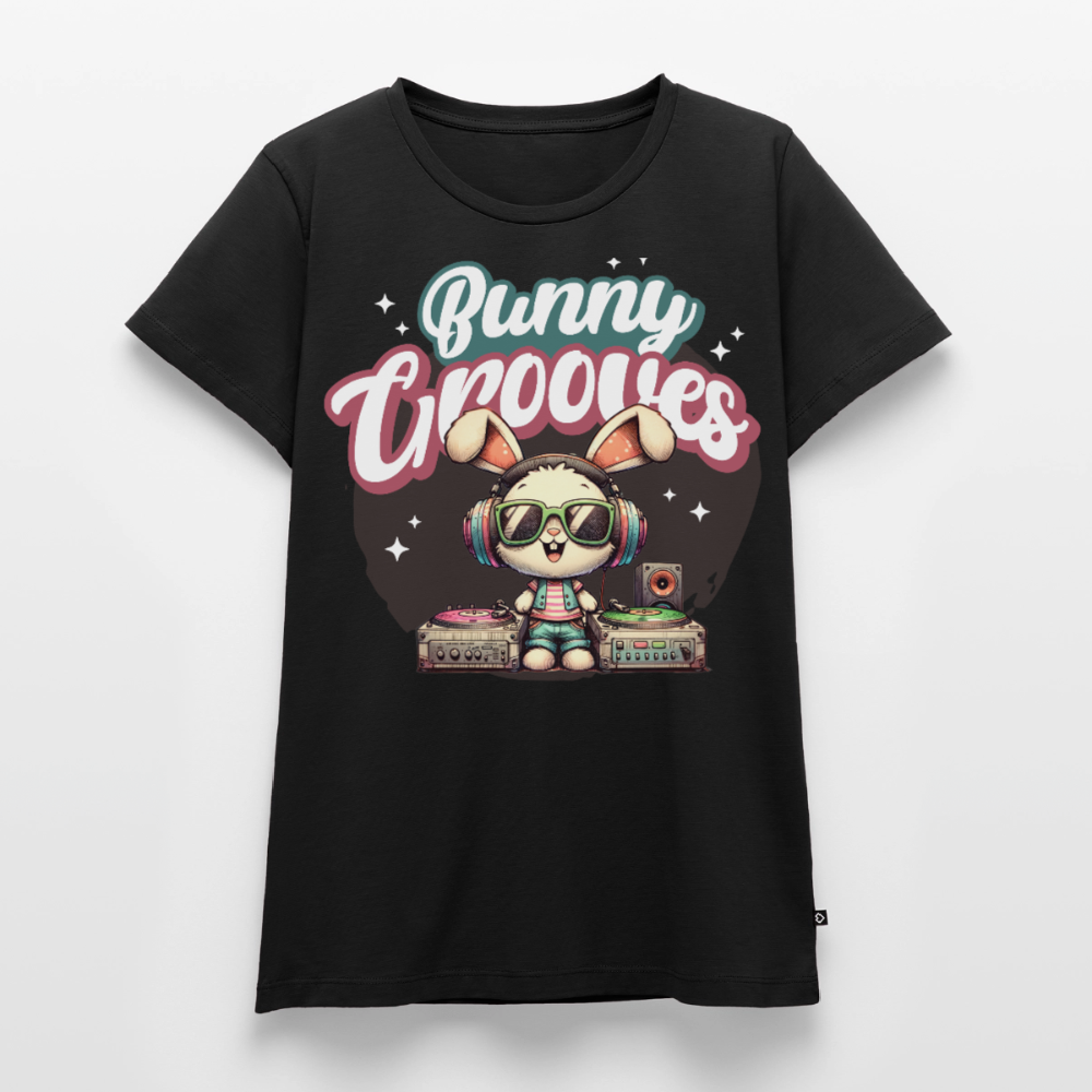 Bunny Grooves Design – Frauen Premium T-Shirt - Schwarz
