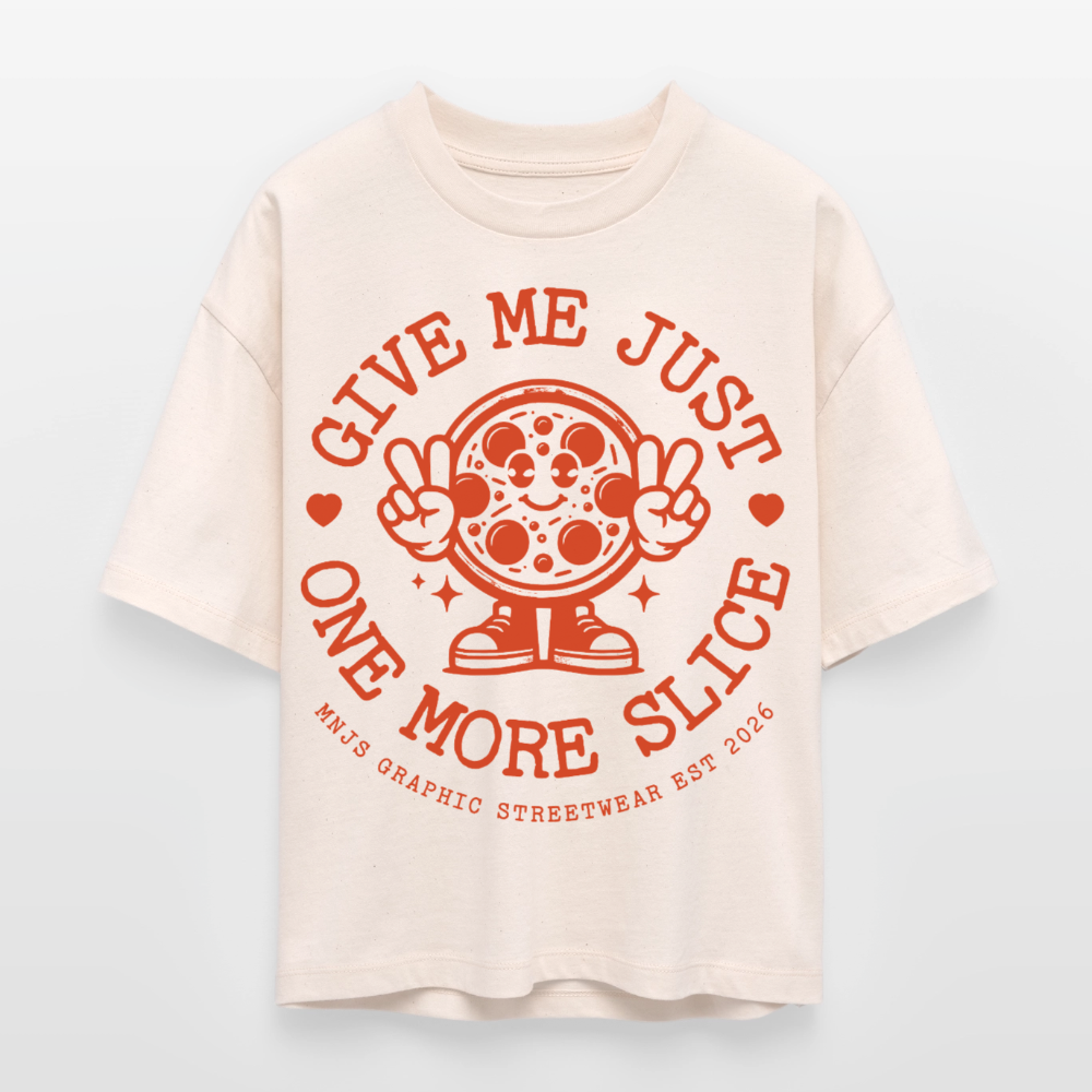 Pizza Design – Frauen Boxy Bio-T-Shirt - Natur