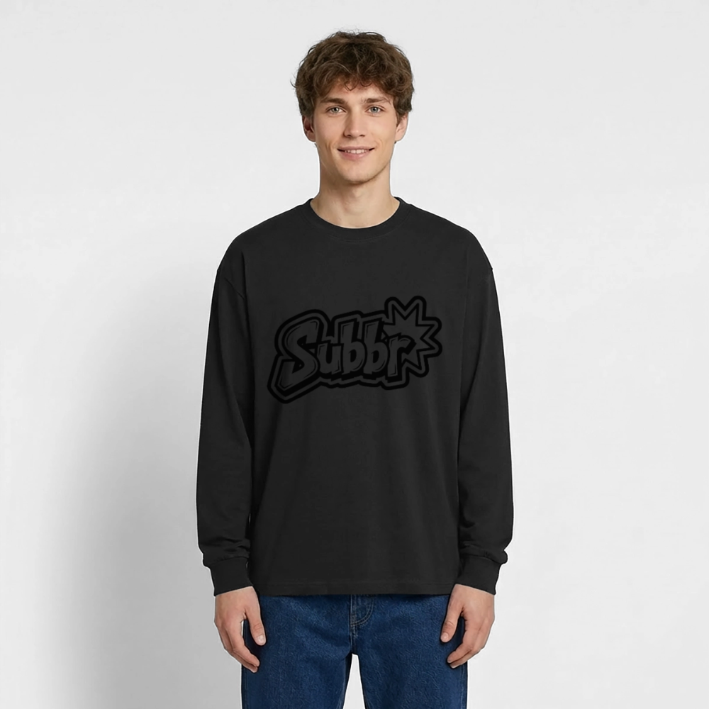 Subbr Design – Oversized Langarmshirt - Schwarz