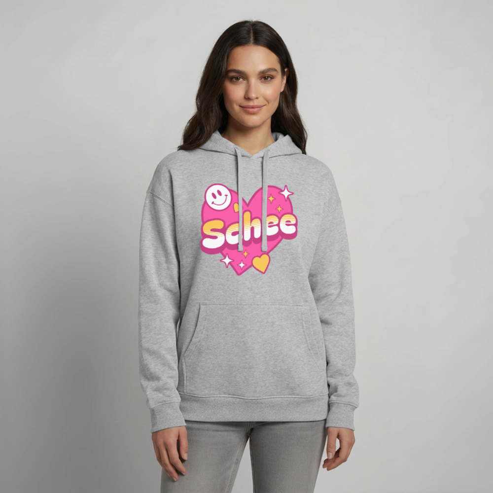 Schnee Design – Oversized Unisex Hoodie - Grau meliert