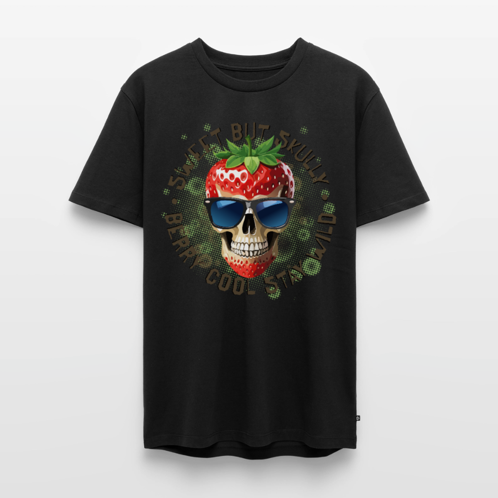 Strawberry Skull Design – Männer Premium T-Shirt - Schwarz