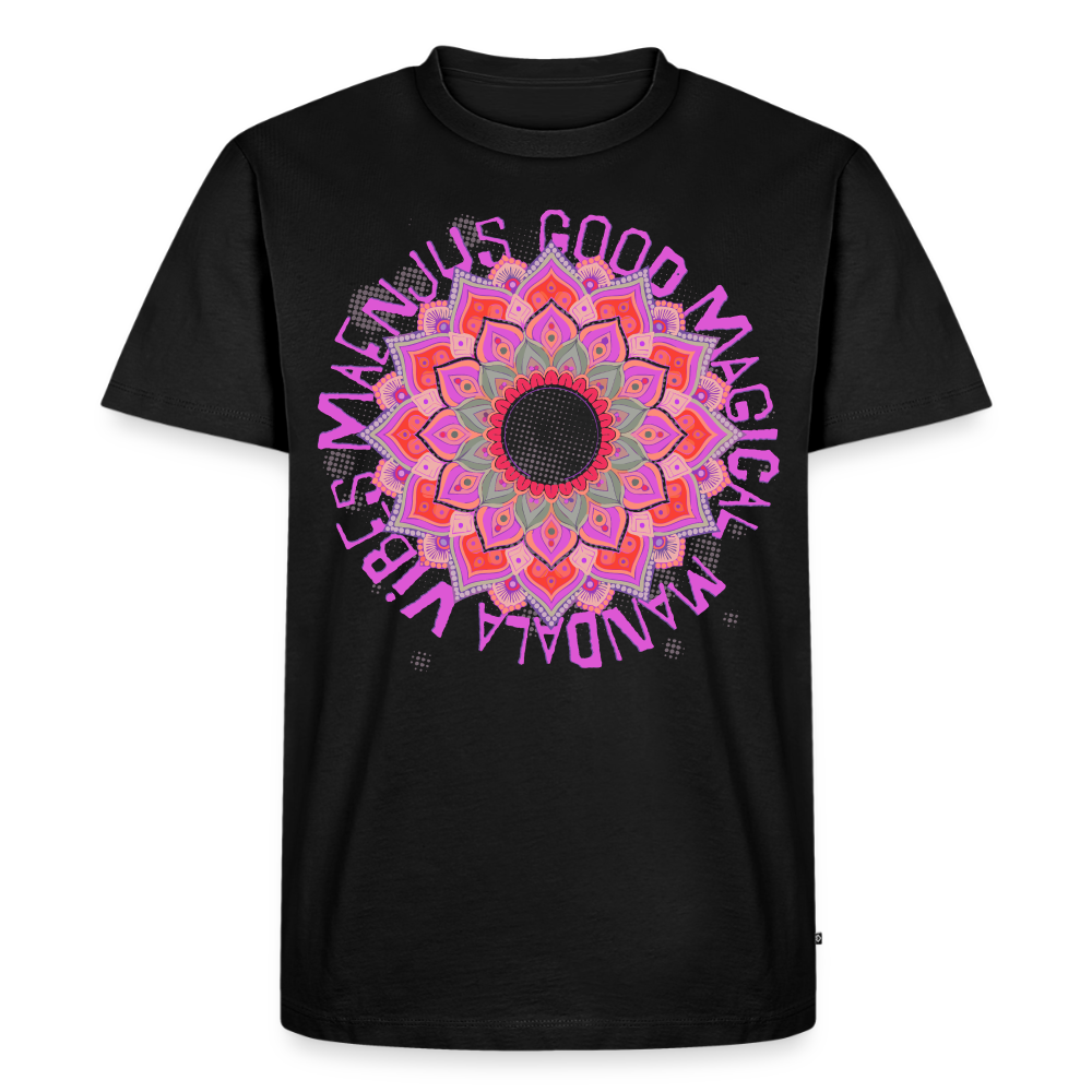 Mandala Pink Design – Männer Premium T-Shirt - Schwarz