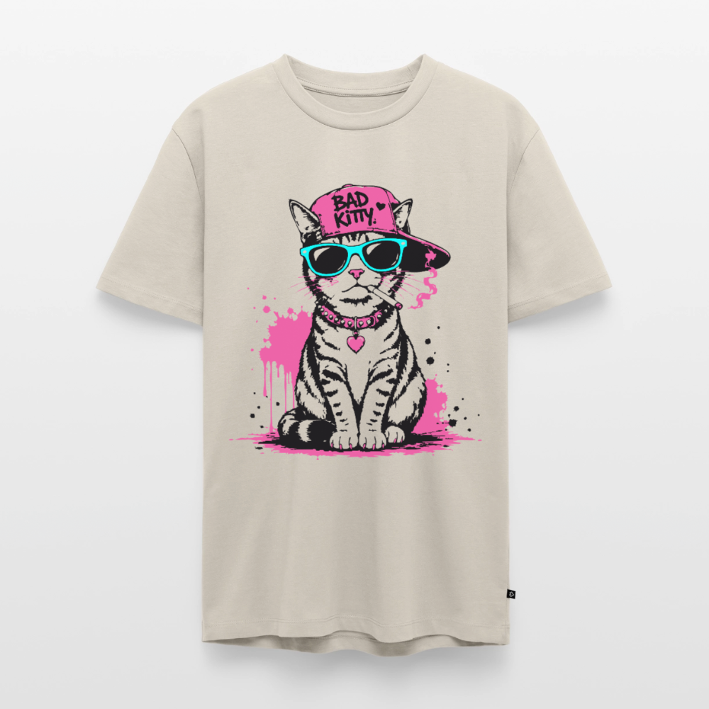 Bad Kitty Design – Männer Premium T-Shirt - Beige