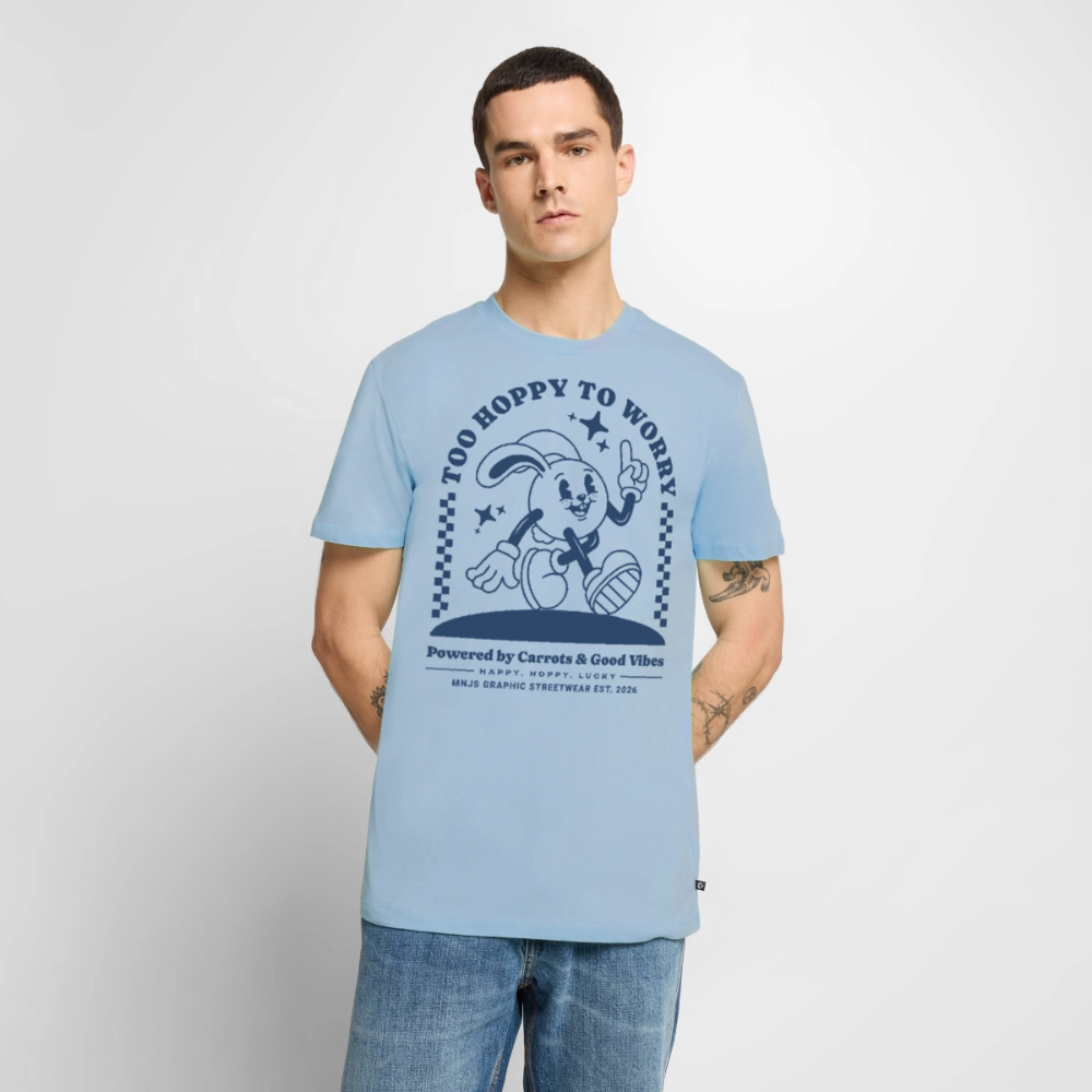 Too Hoppy Too Worry Design – Männer Premium T-Shirt - Hellblau