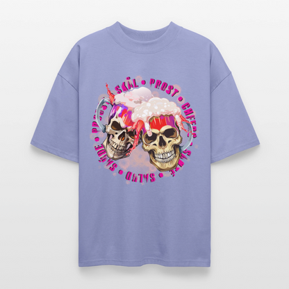 Party Skull Design Pink – Oversized Unisex Bio T-Shirt - Violett