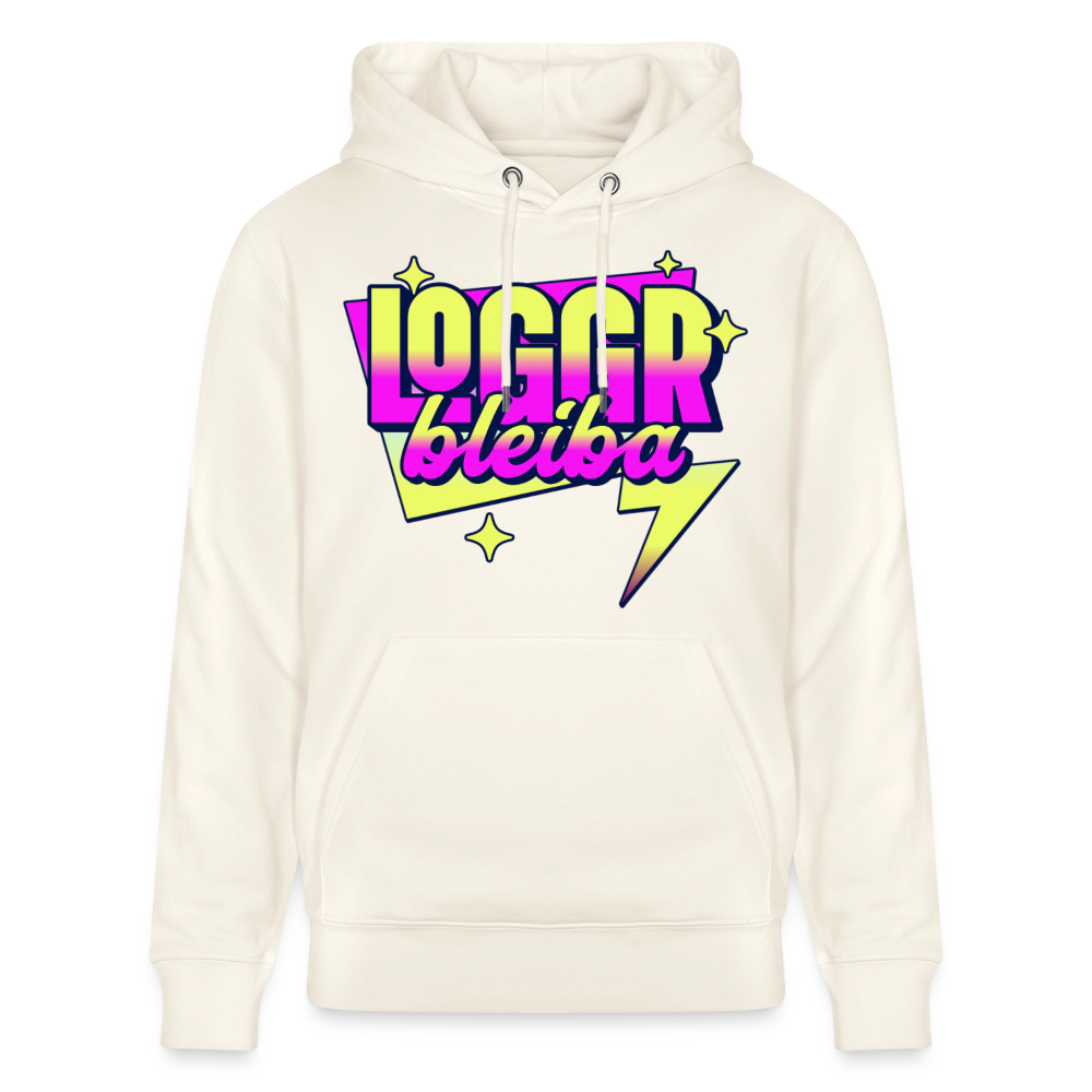 Logo bleibt Design – Unisex Bio-Hoodie - Naturweiß 