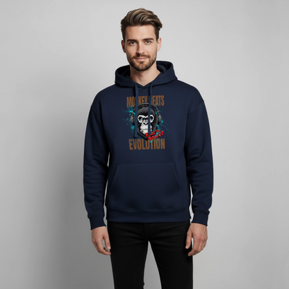 Monkey Beats Design – Oversized Unisex Hoodie - Navy
