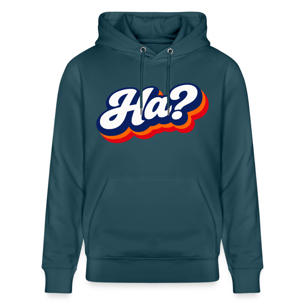 Ha? Design – Unisex Bio-Hoodie - Dunkles Petrol