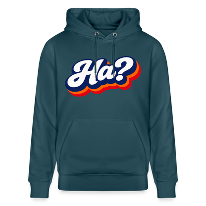 Ha? Design – Unisex Bio-Hoodie - Dunkles Petrol