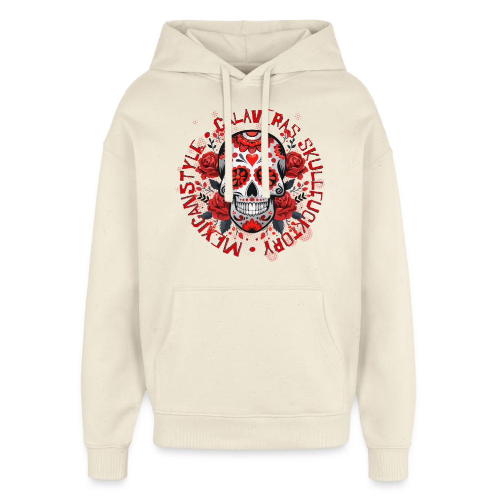 Sugar Skull Rosen Design - Oversized Unisex Hoodie - Natur
