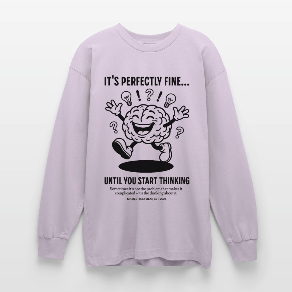 Brain Design – Oversized Langarmshirt - verblasstes Lila