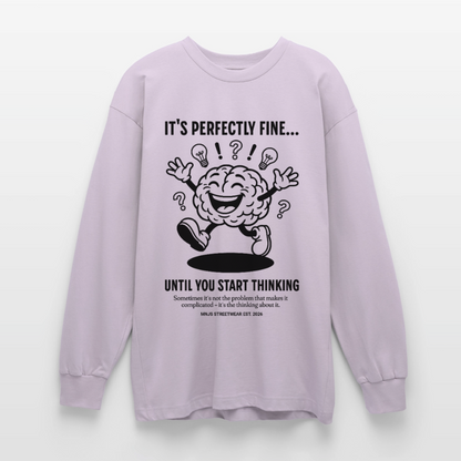 Brain Design – Oversized Langarmshirt - verblasstes Lila