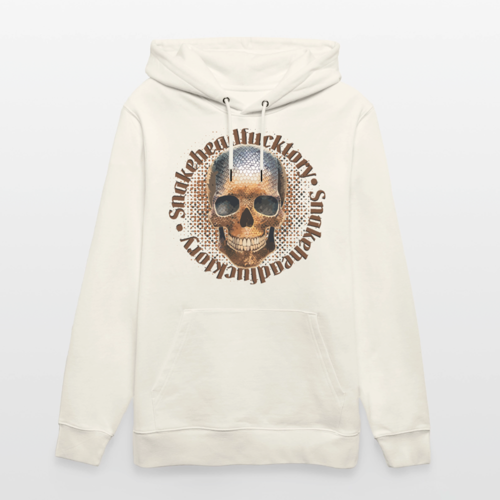 Snake Skull Design – Unisex Bio-Hoodie - Naturweiß 