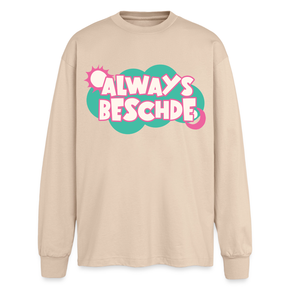 Always Beschied Design – Oversized Langarmshirt - Sand