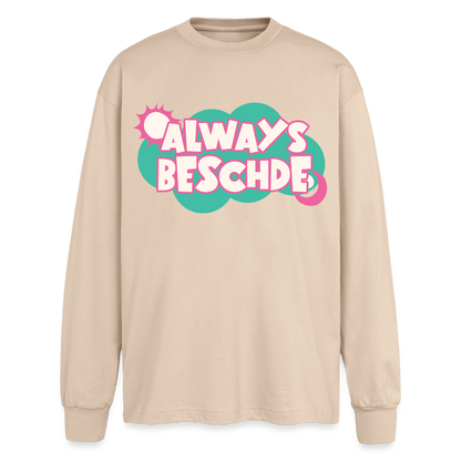 Always Beschied Design – Oversized Langarmshirt - Sand
