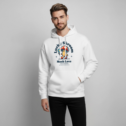 Lucky Shroom Design – Oversized Unisex Hoodie - Weiß