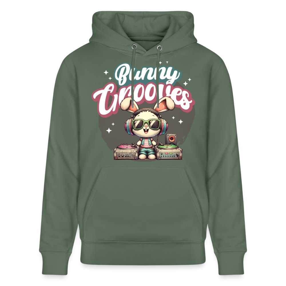 Bunny Grooves Design – Unisex Bio-Hoodie - Tanngrün