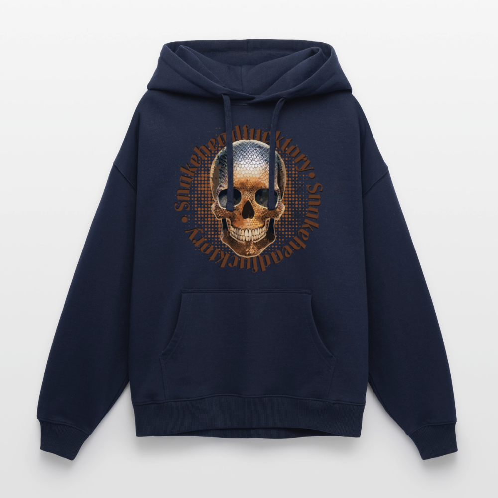 Snake Skull Design – Oversized Unisex Hoodie - Navy