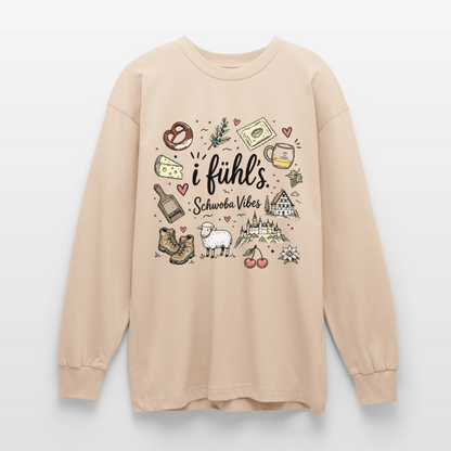 Alb Liebe Design – Oversized Langarmshirt - Sand