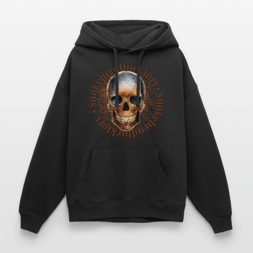 Snake Skull Design – Oversized Unisex Hoodie - Schwarz