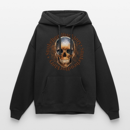 Snake Skull Design – Oversized Unisex Hoodie - Schwarz