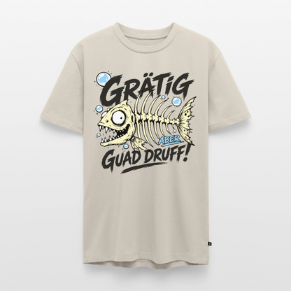 Fischskelett Grätig Design – Männer Premium T-Shirt - Beige