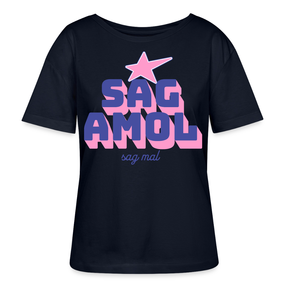 Sagamol Design – Rundhals Frauen Bio-T-Shirt - Navy