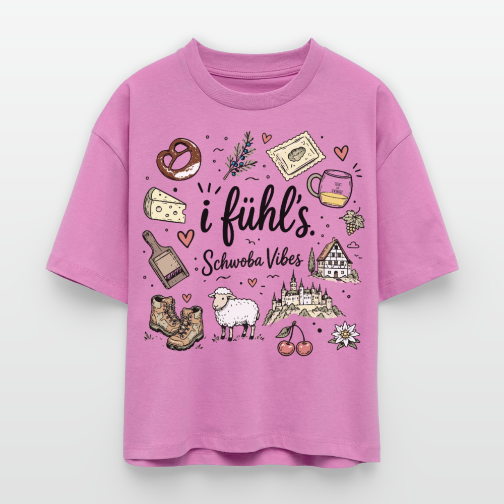 Alb Liebe Design – Frauen Boxy Bio-T-Shirt - Pink