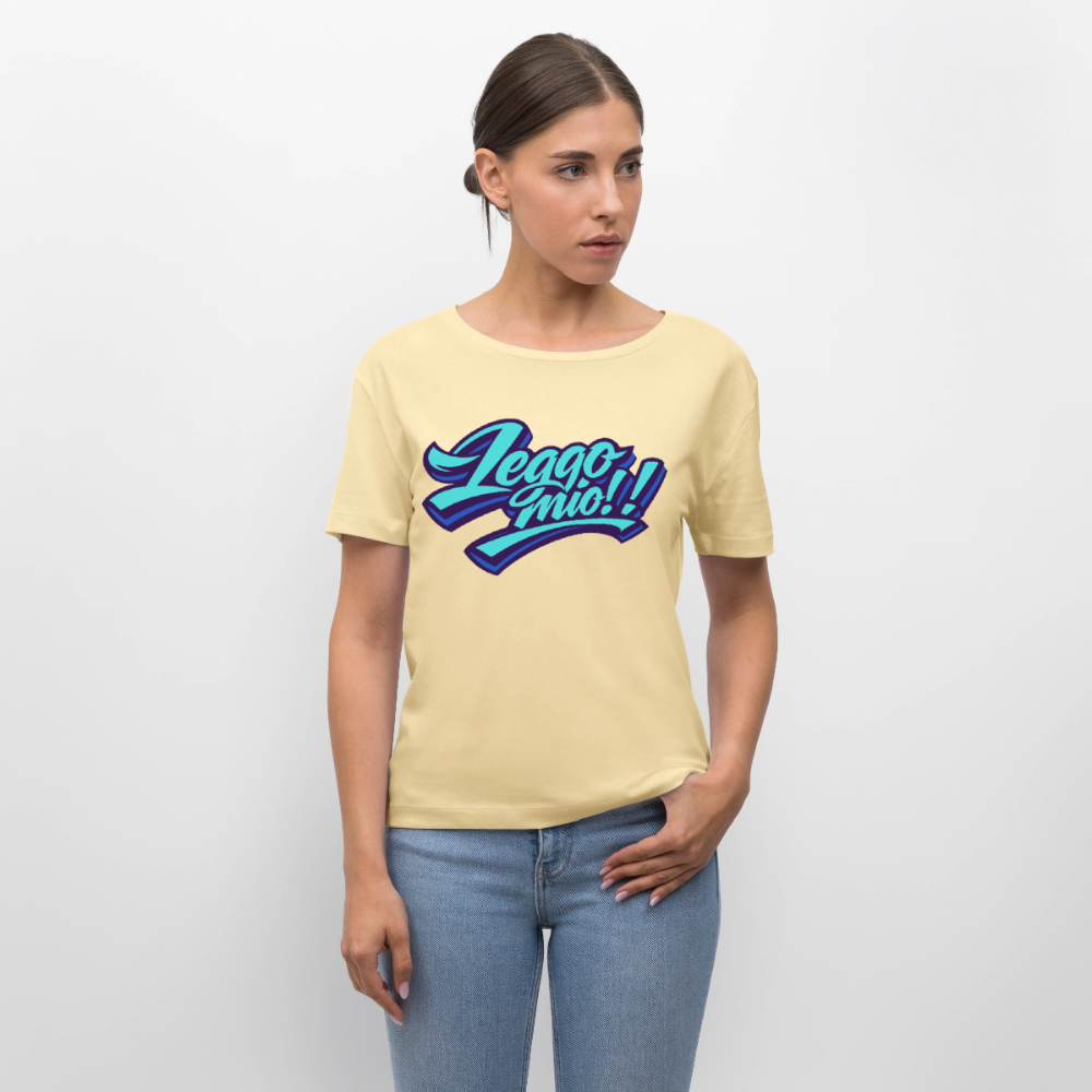 Leggomio Design – Rundhals Frauen Bio-T-Shirt - Creme