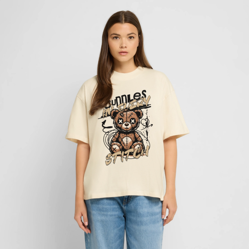 Bear Design – Oversized Unisex Bio T-Shirt - Natur