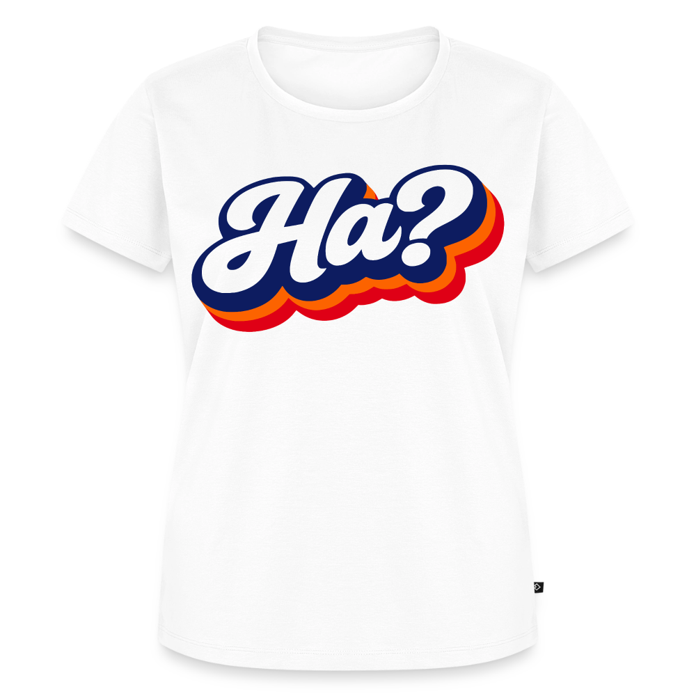 Ha? Design – Frauen Premium T-Shirt - Weiß