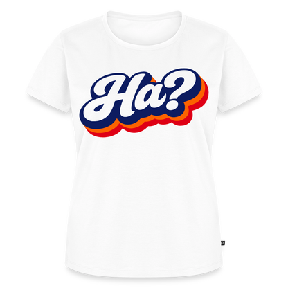 Ha? Design – Frauen Premium T-Shirt - Weiß
