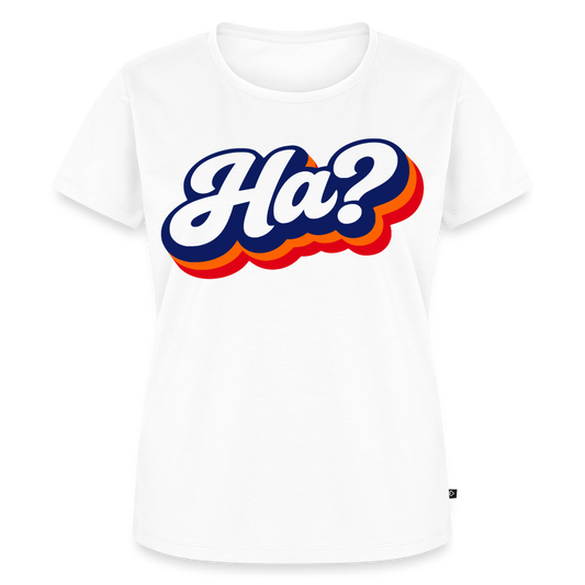 Ha? Design – Frauen Premium T-Shirt - Weiß