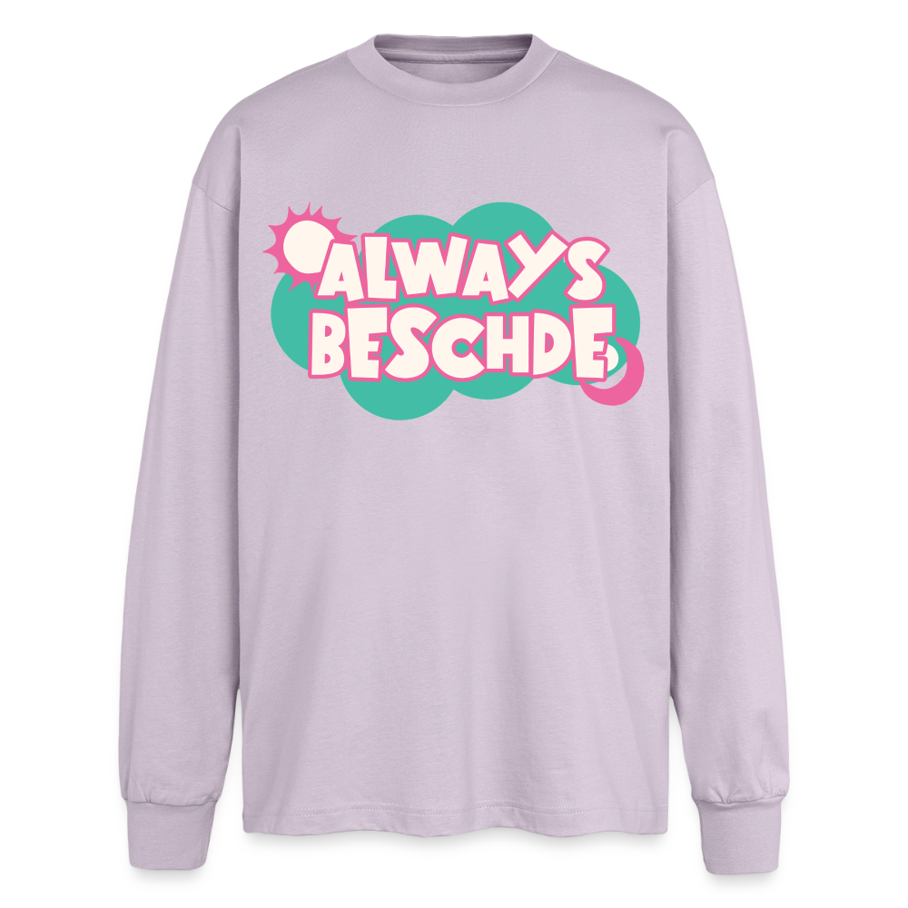Always Beschied Design – Oversized Langarmshirt - verblasstes Lila