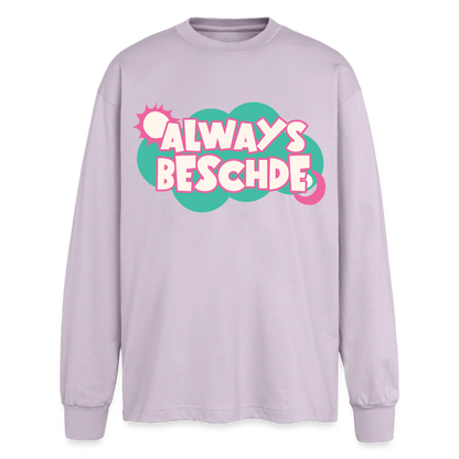 Always Beschied Design – Oversized Langarmshirt - verblasstes Lila