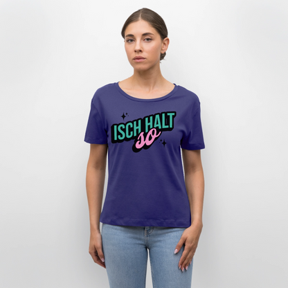 Isch halt so Design – Rundhals Frauen Bio-T-Shirt - Dämmerung