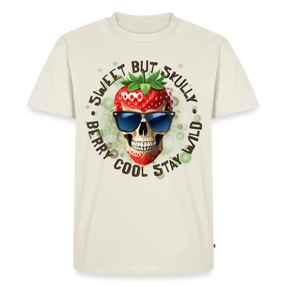 Strawberry Skull Design – Männer Premium T-Shirt - Naturweiß