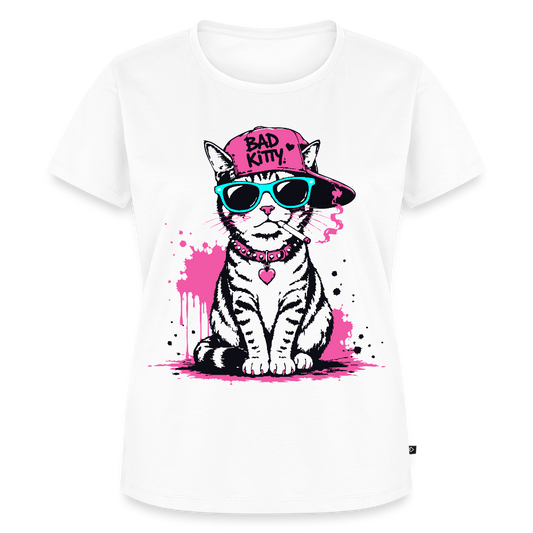 Bad Kitty Design – Frauen Premium T-Shirt - Weiß