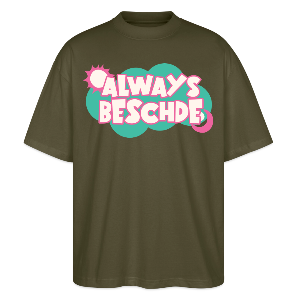 Always Beschde Design – Oversized Unisex Bio T-Shirt Blaster 2.0 - Khaki