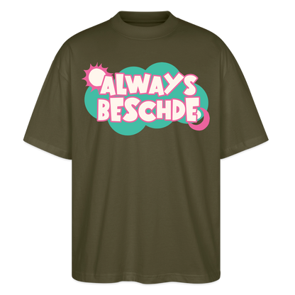 Always Beschde Design – Oversized Unisex Bio T-Shirt Blaster 2.0 - Khaki