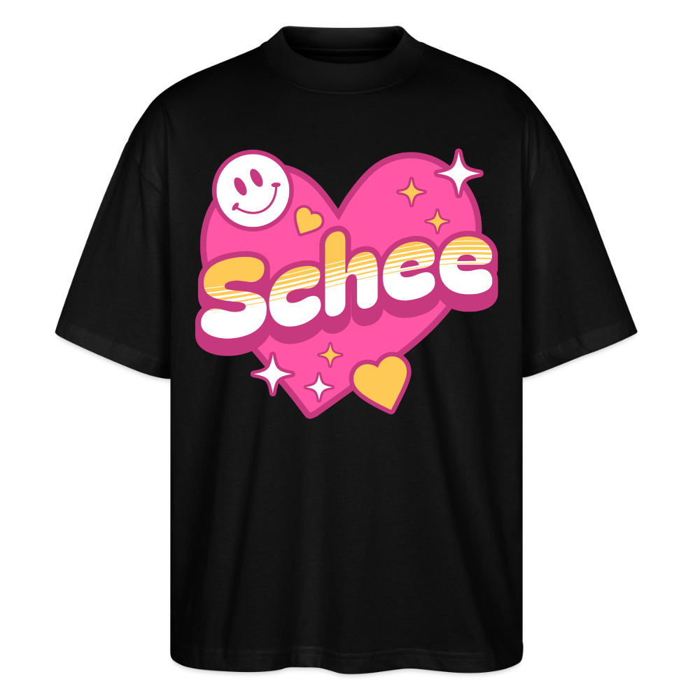 Schnee Design – Oversized Unisex Bio T-Shirt - Schwarz
